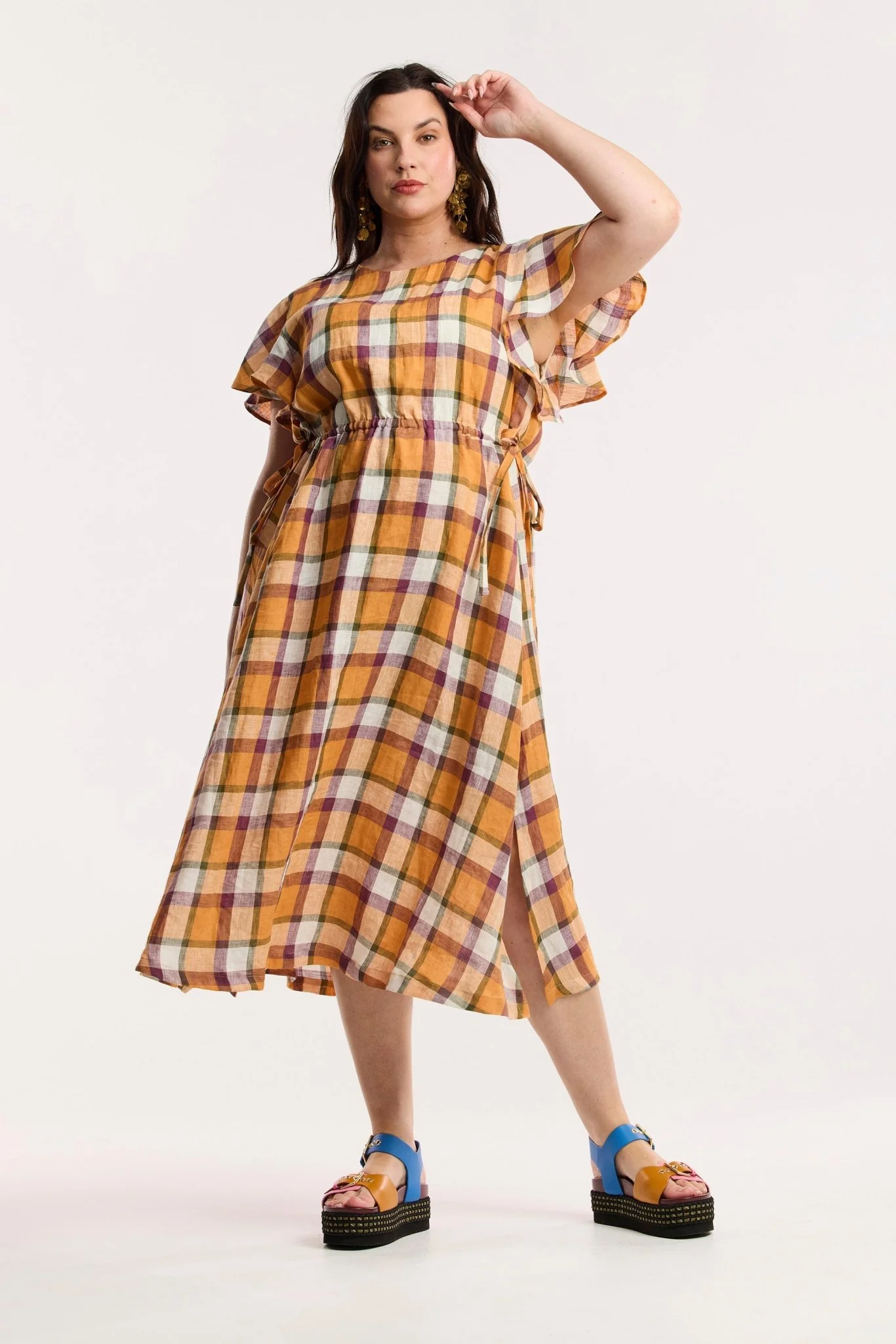 Evermore Check Swing Dress - Image 4
