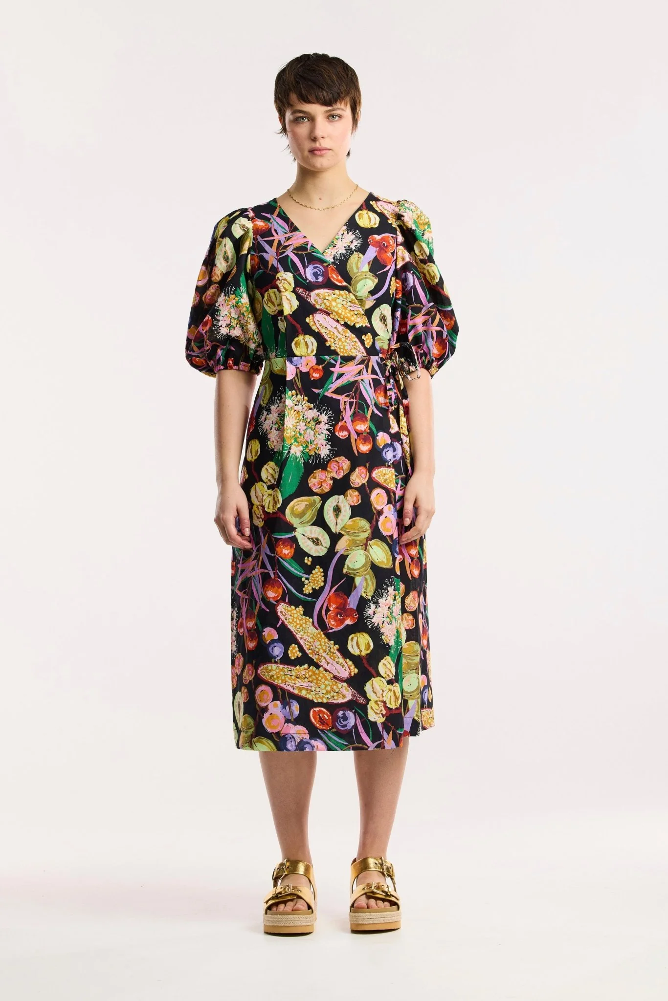 Fruit Of The Land Wrap Dress - Image 6