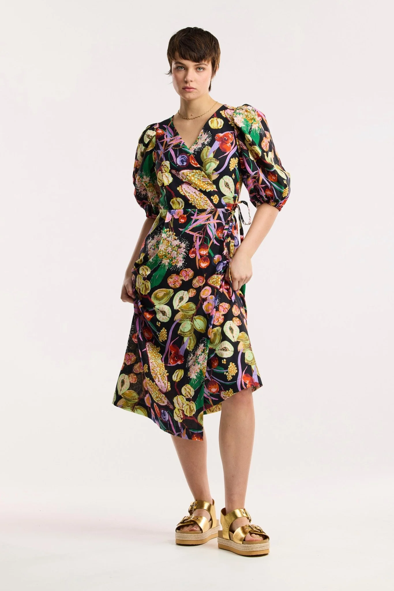 Fruit Of The Land Wrap Dress - Image 7