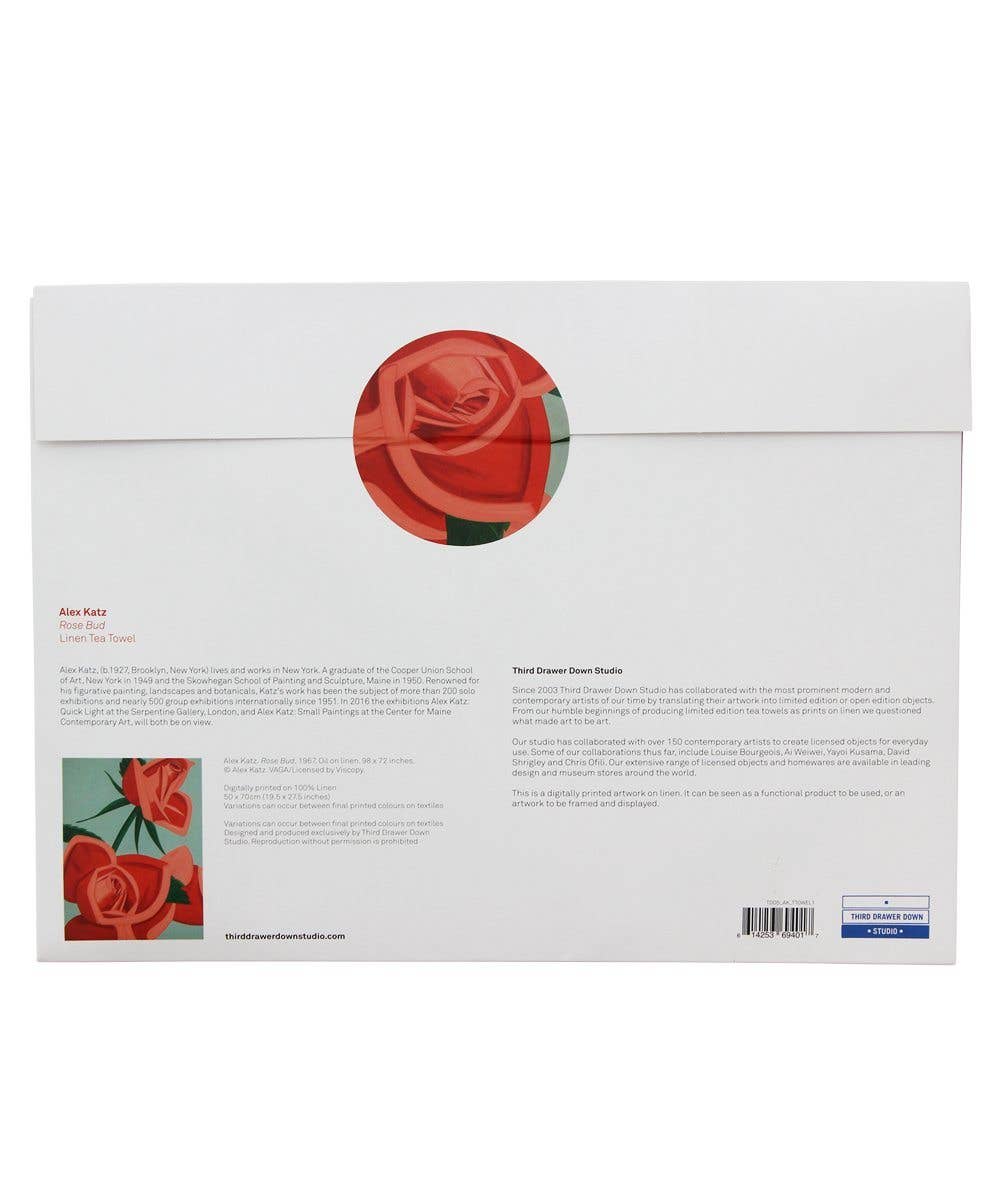 Red Rose Linen Tea Towel x Alex Katz - Image 3