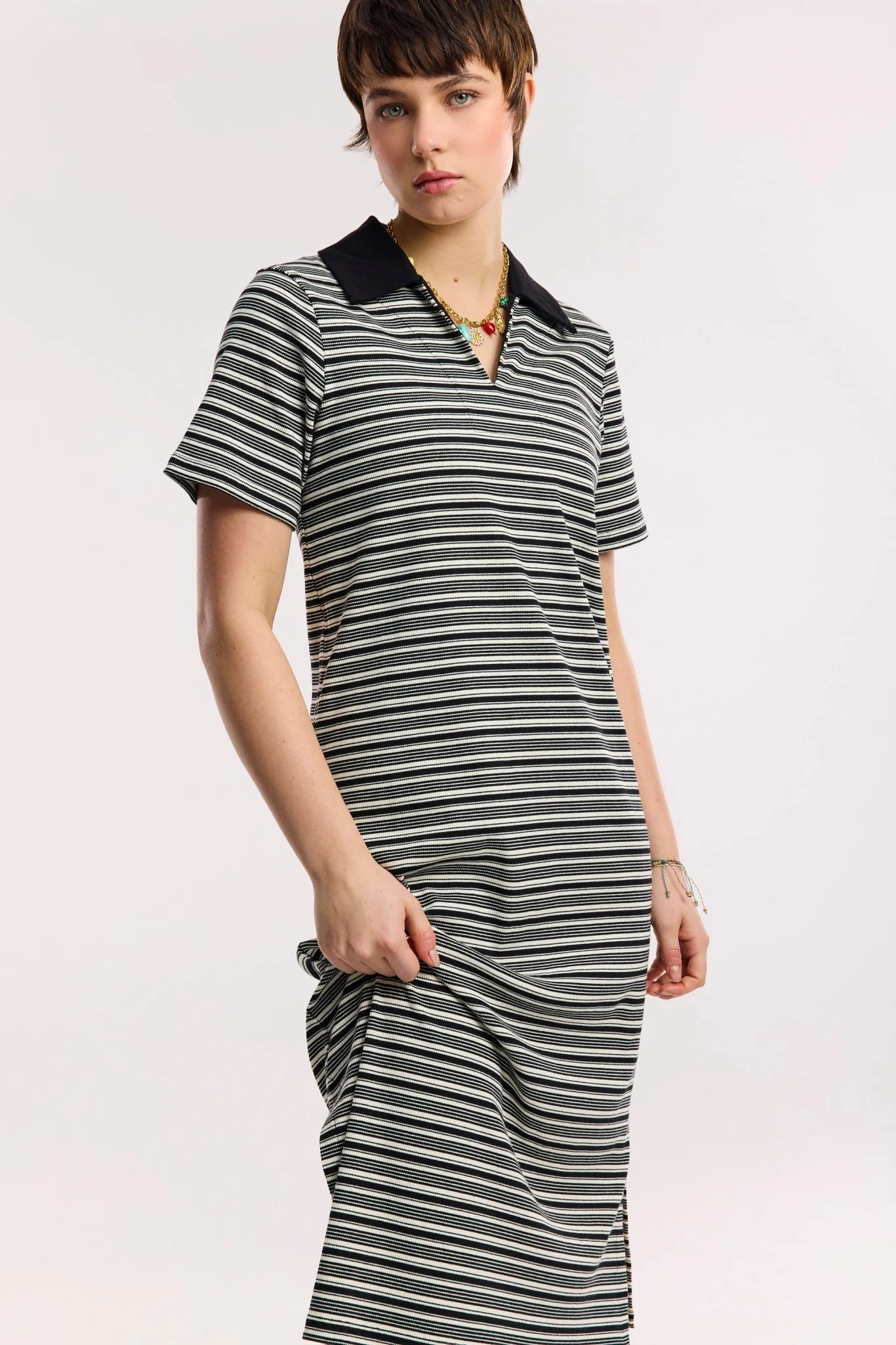 Traveller Rib Polo Dress - Image 4