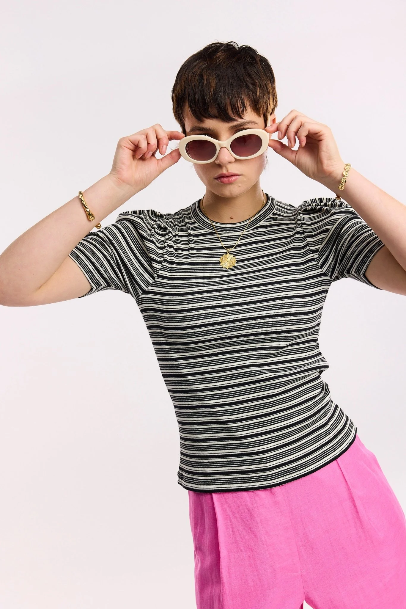 Traveller Rib Puff Sleeve Tee - Image 6