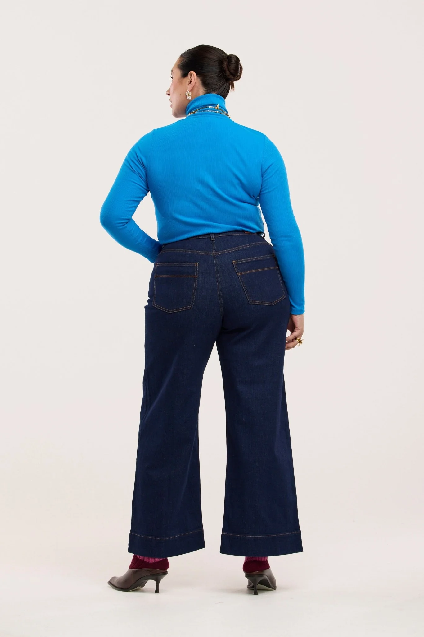 Traveller Rib Roll Neck Top - Image 6