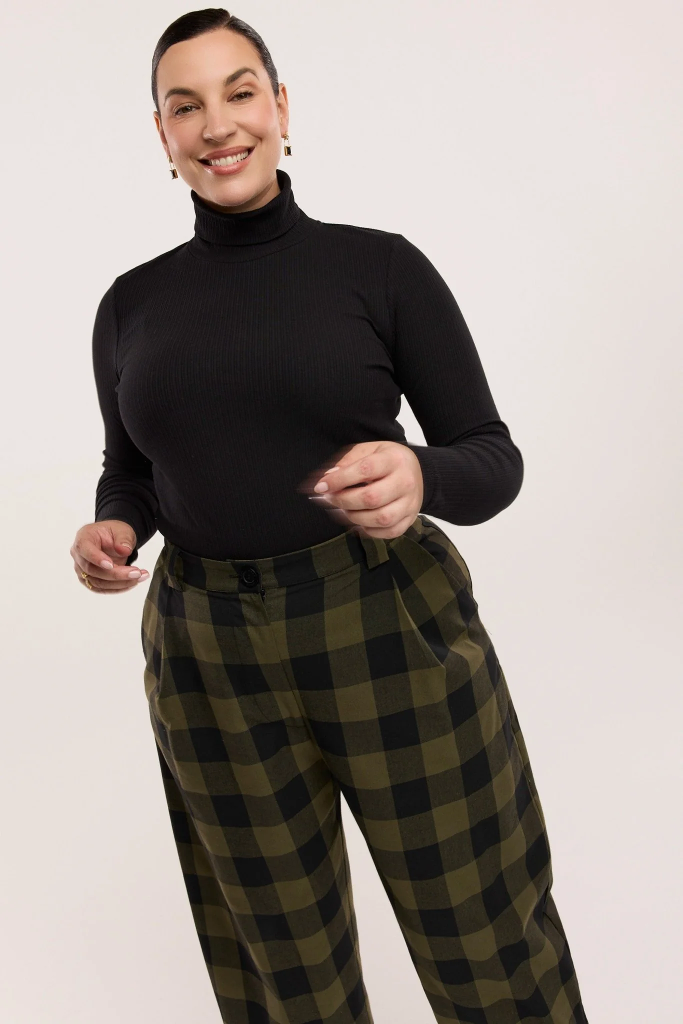 Traveller Rib Roll Neck Top - Image 2