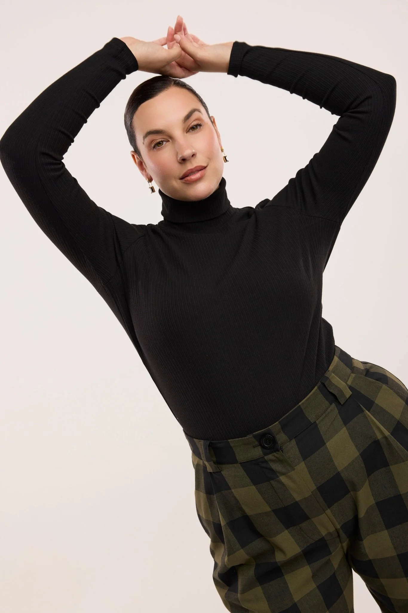 Traveller Rib Roll Neck Top - Image 5