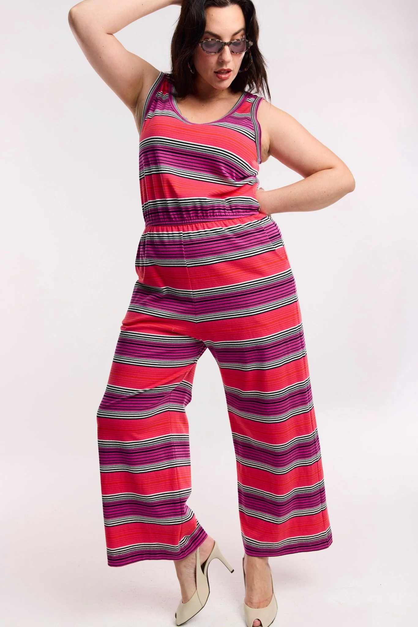 Traveller Stripe Wide Leg Jumpsuit - Image 3