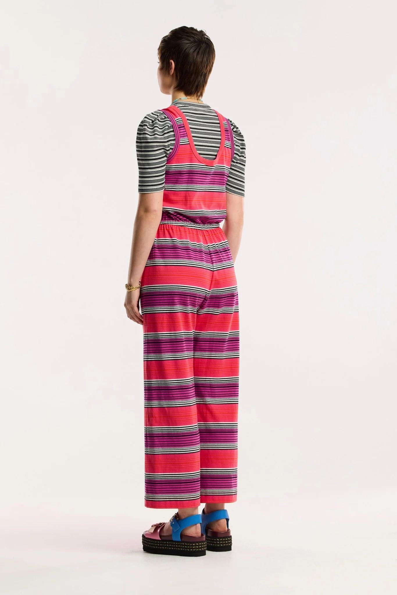 Traveller Stripe Wide Leg Jumpsuit - Image 8