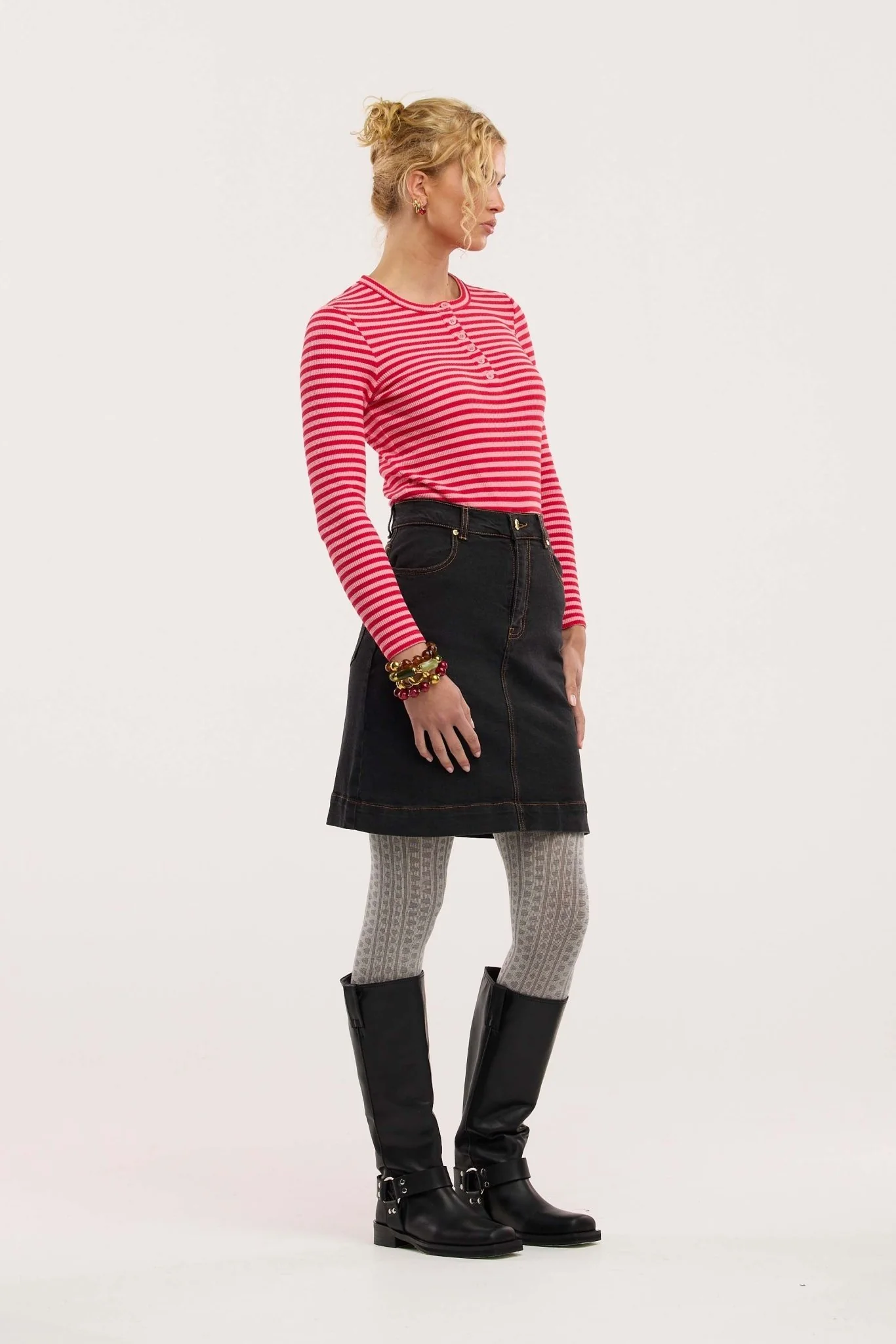 Traveller Waffle Henley Top - Image 3