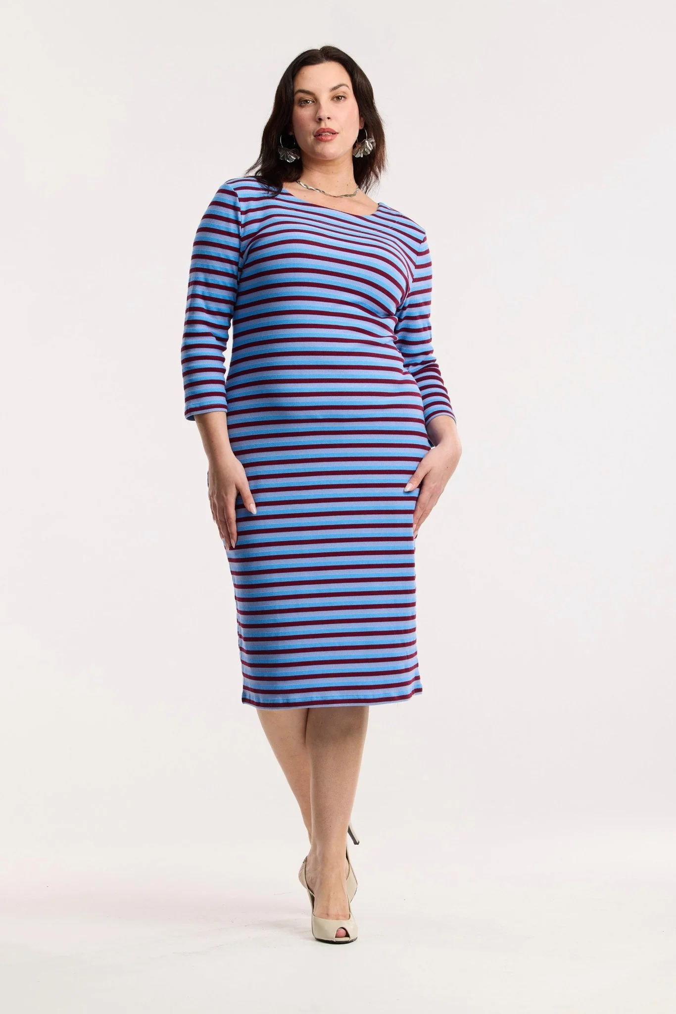 Traveller Waffle Stripe Contour Dress - Image 6