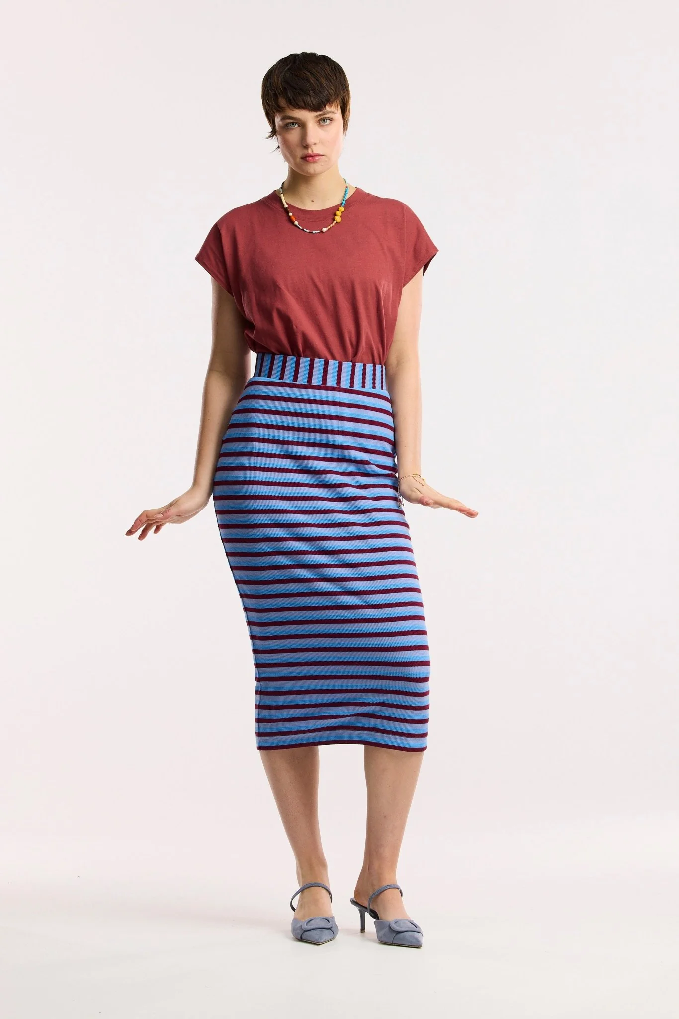 Traveller Waffle Stripe Tube Skirt - Image 5